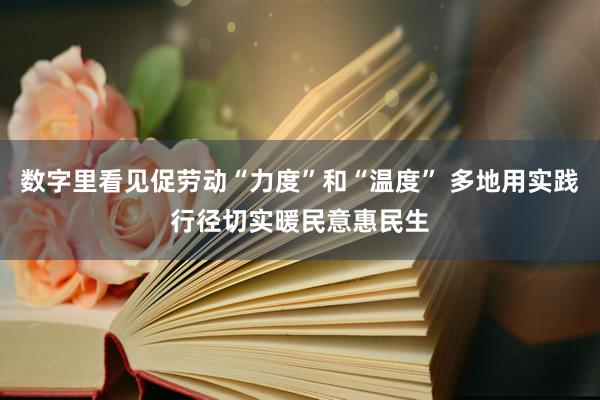 数字里看见促劳动“力度”和“温度” 多地用实践行径切实暖民意惠民生